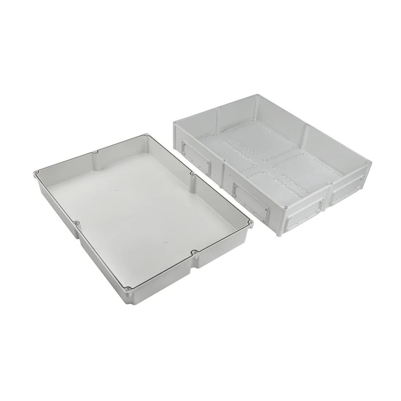 Fibox Flanged EK Series Grey Polycarbonate Enclosure IP66 IP67 IK08 250mm x 760mm x 560mm EKWH 250 G + EKUVT (X2)