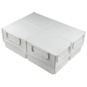 Fibox Flanged EK Series Grey Polycarbonate Enclosure IP66 IP67 IK08 250mm x 760mm x 560mm EKWH 250 G + EKUVT (X2)