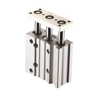 RS PRO Pneumatic Guided Cylinder 16mm Bore, 50 mm Stroke, SGM Series, Double Acting, Rubber Cushioning, Slide 235-1254
