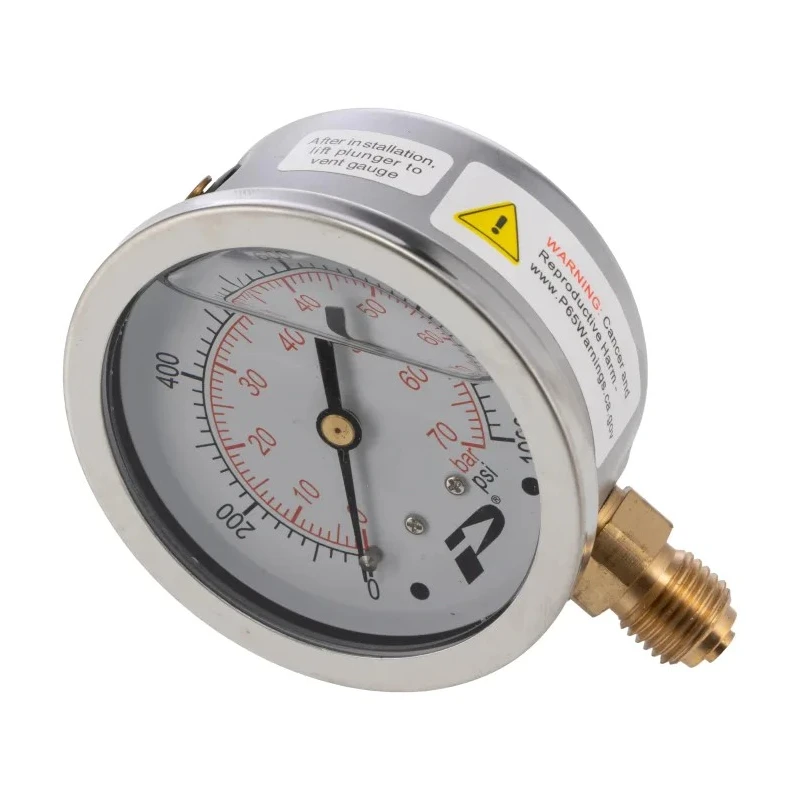 RS PRO 63 mm BSP 1/4 in Bottom Entry Pressure Gauge 1000 psi 235-1291