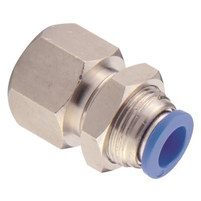 RS PRO Brass Pneumatic Fitting Female 1/2 in BSP Thread PMF-G Series 235-1213