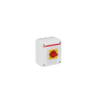 ABB 6-Pole Screw Mount Switch Disconnector with IP65 Rating, Handle Red Yellow, Series OTE, Model 