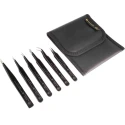 Bernstein Steel ESD Safe Precision Tweezer Set 6 Pieces Anti-Magnetic Anti-Acid DIN EN 61340 Series 5-060