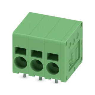 Phoenix Contact SPT 2.5/3-H-5.0 Series PCB Terminal Block, 3-Contact, 5 mm Pitch, 1 Row, 400V, 24A, Polyamide Housing 1990986