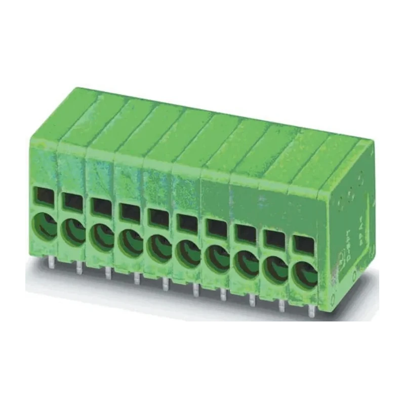 Phoenix Contact SPT 1.5/8-H-3.5 Series Straight Wave Soldering Mount PCB Terminal Block, 8 Contacts, 3.5 mm Pitch 1990795