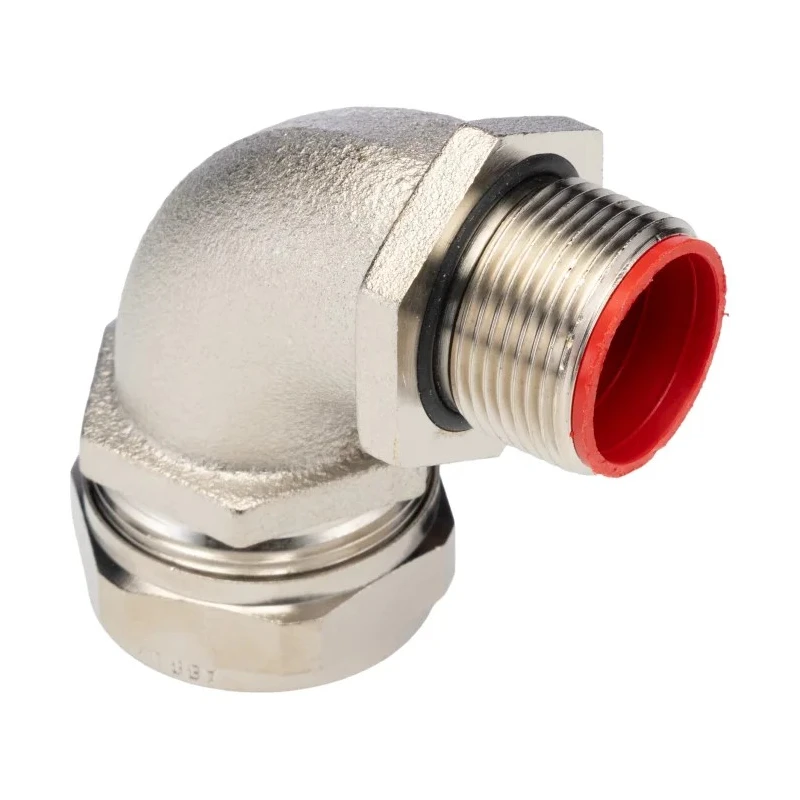 Adaptaflex Nickel Plated Brass Conduit Fitting 25 mm Nominal Size M25 Thread IP0 Rating 7TCA296030R0212 SPL25/M25/C90