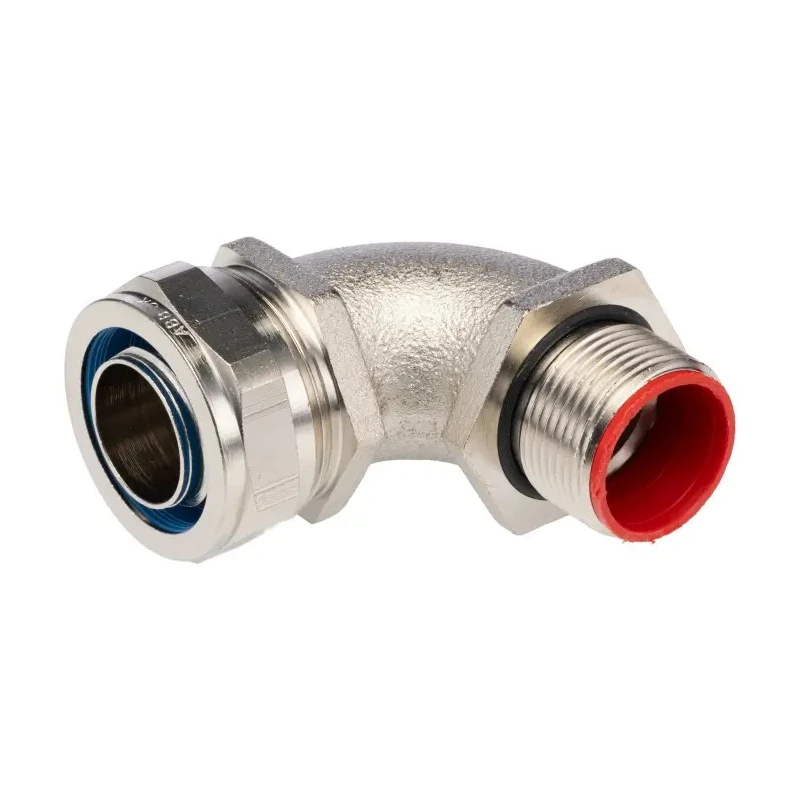 Adaptaflex Nickel Plated Brass Conduit Fitting 25 mm Nominal Size M25 Thread IP0 Rating 7TCA296030R0212 SPL25/M25/C90