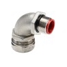 Adaptaflex Nickel Plated Brass Conduit Fitting 20 mm Nominal Size M20 Thread Size Silver IP0 7TCA296030R0160 SPL20/M20/C90