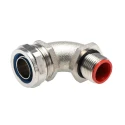 Adaptaflex Nickel Plated Brass Conduit Fitting 20 mm Nominal Size M20 Thread Size Silver IP0 7TCA296030R0160 SPL20/M20/C90