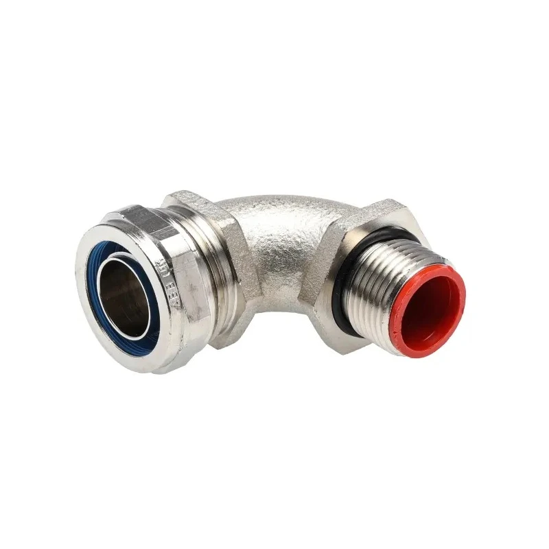 Adaptaflex Nickel Plated Brass Conduit Fitting 20 mm Nominal Size M20 Thread Size Silver IP0 7TCA296030R0160 SPL20/M20/C90