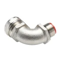 Adaptaflex Nickel Plated Brass Conduit Fitting 20 mm Nominal Size M20 Thread Size Silver IP0 7TCA296030R0160 SPL20/M20/C90