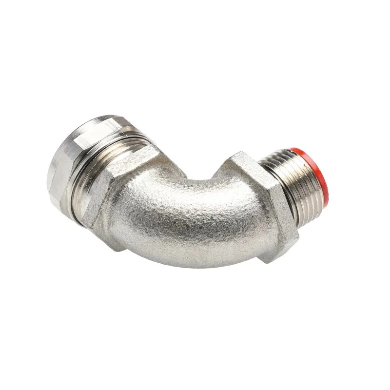 Adaptaflex Nickel Plated Brass Conduit Fitting 20 mm Nominal Size M20 Thread Size Silver IP0 7TCA296030R0160 SPL20/M20/C90