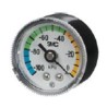 SMC 42.5 mm R 1/4 in Type R Pressure Gauge, Rolled Steel Case, Brass Connection, Japan GZ46-K-02-C