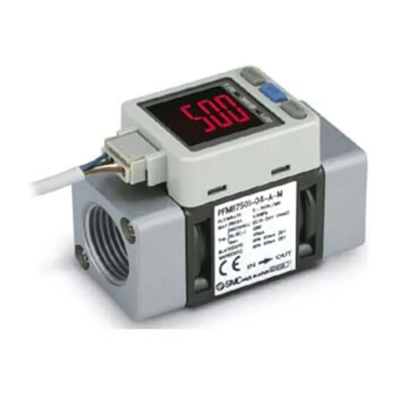 SMC Flow Controller 1000L/min, PNP Open Collector Output, 24V, LCD Display PFMB7102