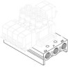 SMC SS5Y5 series Aluminium Alloy Manifold for SY5000 Series Solenoid Valves Female Push-in Ports SS5Y5-20-02-00F-Q