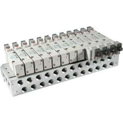 SMC SY7000 Series 2 Station G Manifold Aluminium Body Push-in Port Female Thread 