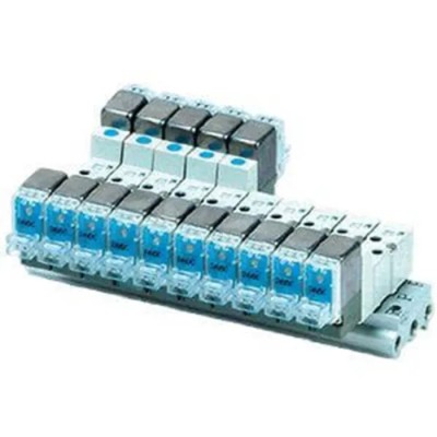 SMC SY3000 Series 6 Station G1 Port Size Aluminium Body Push-in Pneumatic Manifold 