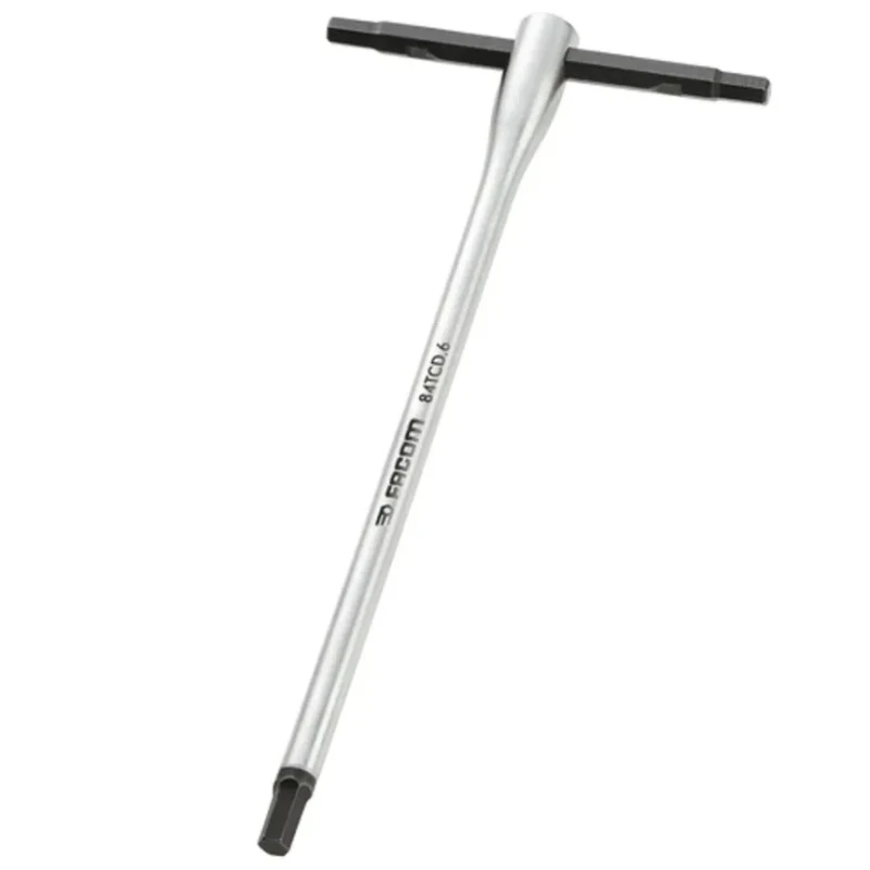 Facom T Metric Hex Key Hex Size 6 mm Long Arm Chrome Vanadium Steel 215mm Overall Length 84TCD.6