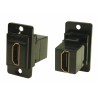 RS PRO HDMI Connector Type A 2 Way Straight Female/Female Gold Plated Contacts Panel Mount 235-4747