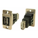 RS PRO USB Type A to A Panel Mount Straight Female/Female 2 Port USB Connector USB 2.0 235-4754