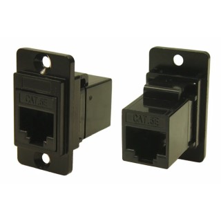 RS PRO FT Series Panel Mount RJ45 Connector Female Cat5e Rectangular 1 Port 8 Way RJ45