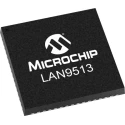 Microchip Ethernet Controller 64-Pin QFN, 3.3 V, 480 Mbps, Full Duplex/Half Duplex LAN9513I-JZX