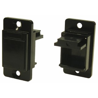 RS PRO Blanking Plate Panel Mount Frame for Feed Through Connector RJ45 Black Die Cast Zinc 235-4775