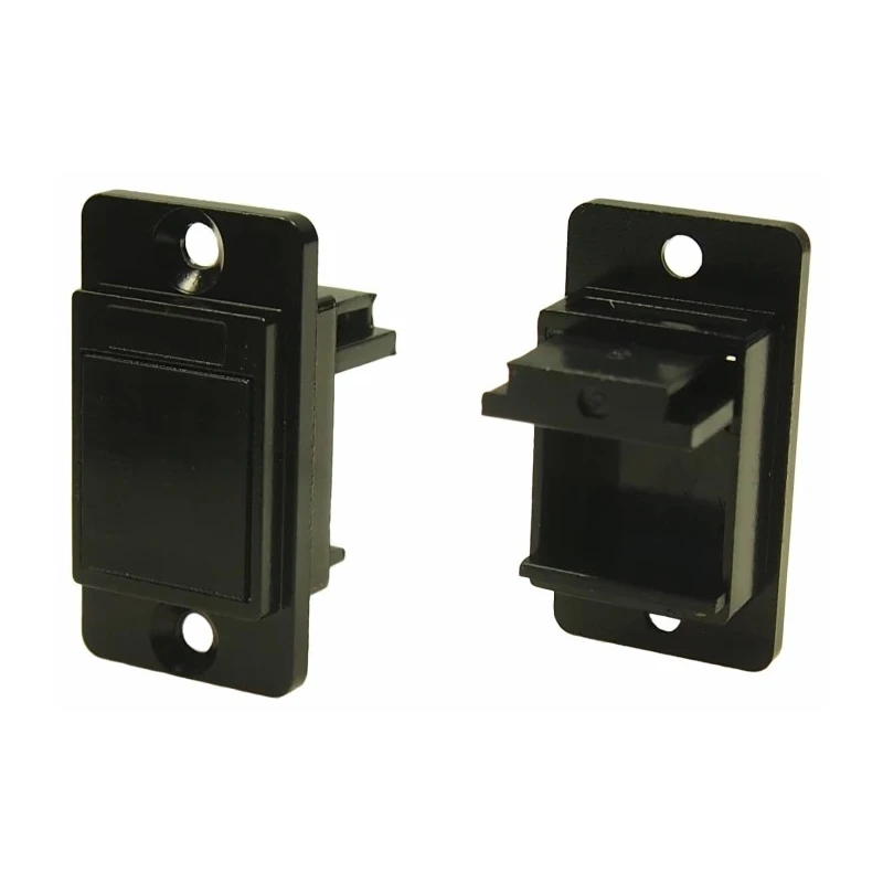 RS PRO Blanking Plate Panel Mount Frame for Feed Through Connector RJ45 Black Die Cast Zinc 235-4775