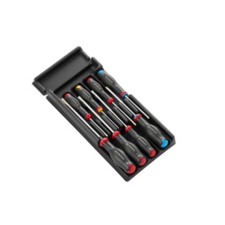 Facom Screwdriver Set Slotted, Pozidriv, Phillips Protwist 8-Piece MOD.AT7