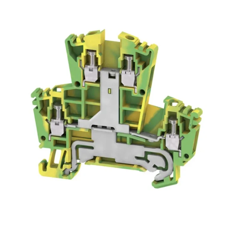 Weidmüller 4-Way WDK 2.5PE Double Deck Earth Terminal Block, 1.5mm² to 150mm² Cable CSA, 300A, Screw Termination 1036300000