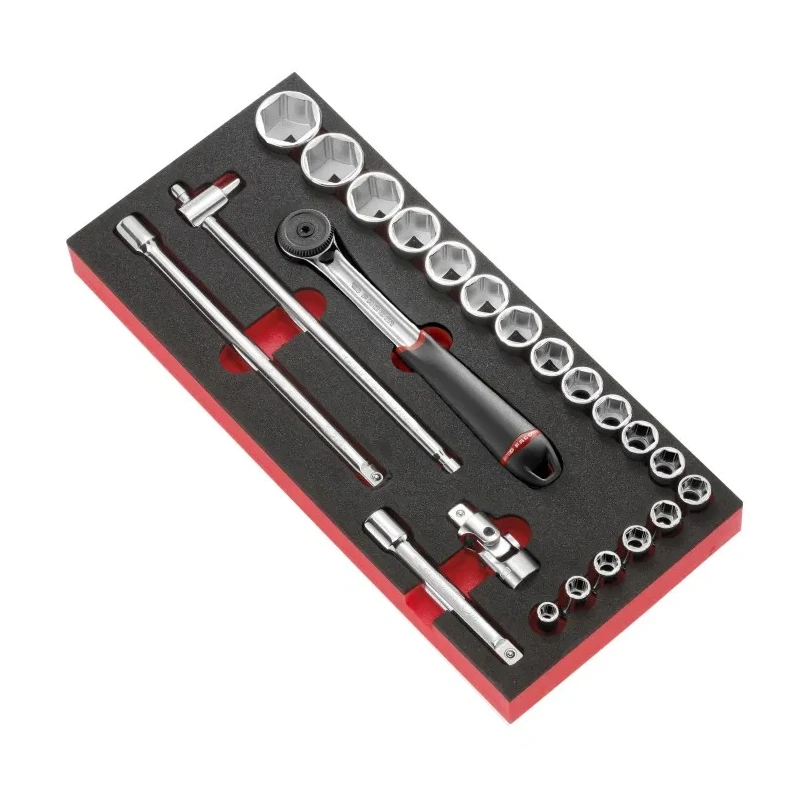 Facom 23-Piece 1/2 in 6 Point Socket Set Chrome Vanadium Steel MODM.S1A