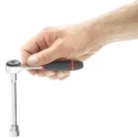 Facom 1/4 in Ratchet with Bi-Material Elastomer Handle, Satin Chrome Finish, 121.2mm Overall Length R.161B