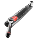 Facom 1/4 in Ratchet with Bi-Material Elastomer Handle, Satin Chrome Finish, 121.2mm Overall Length R.161B