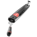 Facom 1/4 in Ratchet with Bi-Material Elastomer Handle, Satin Chrome Finish, 121.2mm Overall Length R.161B