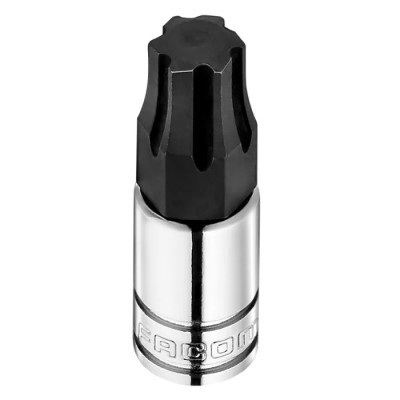 Facom 6.35 mm Drive 4 mm Hexagon Square Socket, 37 mm Overall Length RTM.4GRP