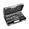 Facom 30-Piece 1/2 in Hexagon Socket Set, Chrome Vanadium Steel, Bright Chrome Finish, 420mm S.161-5P12