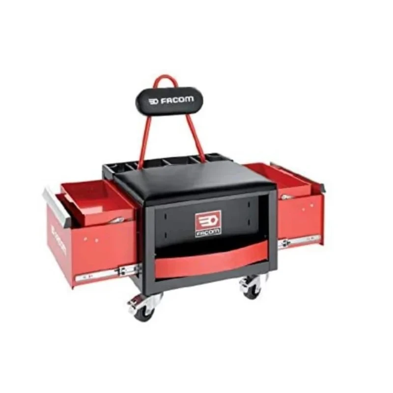 Facom Aluminium 2 Drawer Wheeled Tool Trolley Black, Length 580mm Width 540mm TCS-P1PF