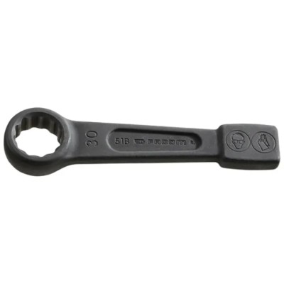 Facom Single Ended Open Spanner Metric 27 mm Size, Alloy Steel Burnished Finish 180mm Length 51BS.27