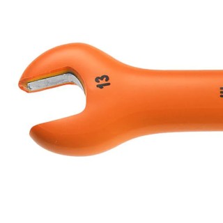 Facom Open End Spanner Metric 14 mm, 145 mm Overall Length, Steel, VDE/1000V Approved 46.14AVSE