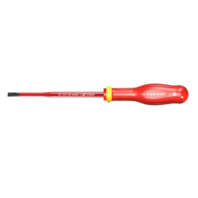Facom Insulated Protwist Screwdriver 6.5 mm Tip Width, 150 mm Blade Length, VDE/1000V Approved, 270 mm Overall AT6.5X150TVE