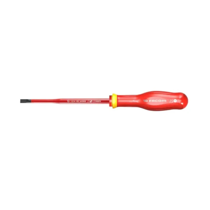 Facom Insulated Protwist Screwdriver 6.5 mm Tip Width, 150 mm Blade Length, VDE/1000V Approved, 270 mm Overall AT6.5X150TVE