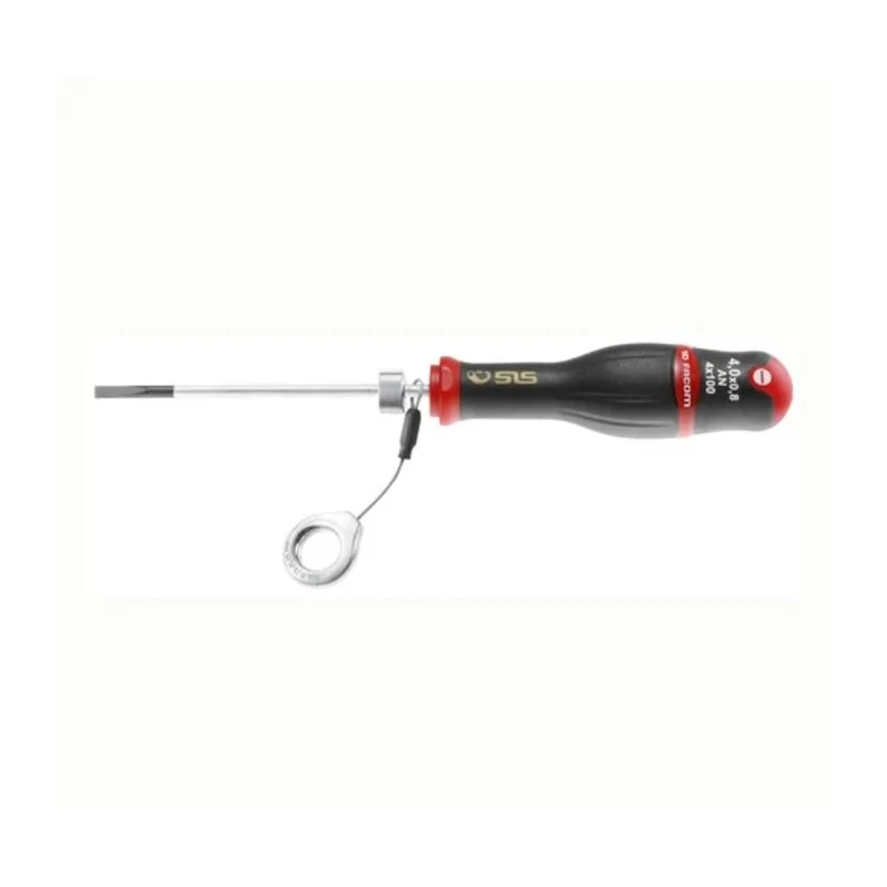 Facom Standard Slotted Screwdriver, 150 mm Blade Length, 259 mm Overall Length, Ergonomic Grip, Insulated Blade AN6.5X150SLS