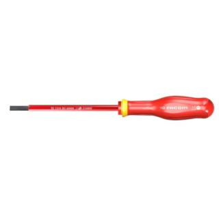Facom Insulated Protwist Screwdriver 200 mm Blade 8 mm Tip, Ergonomic Grip, VDE/1000V Approved AT8X200VE
