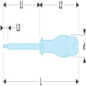 Facom Insulated Protwist Screwdriver 200 mm Blade 8 mm Tip, Ergonomic Grip, VDE/1000V Approved AT8X200VE