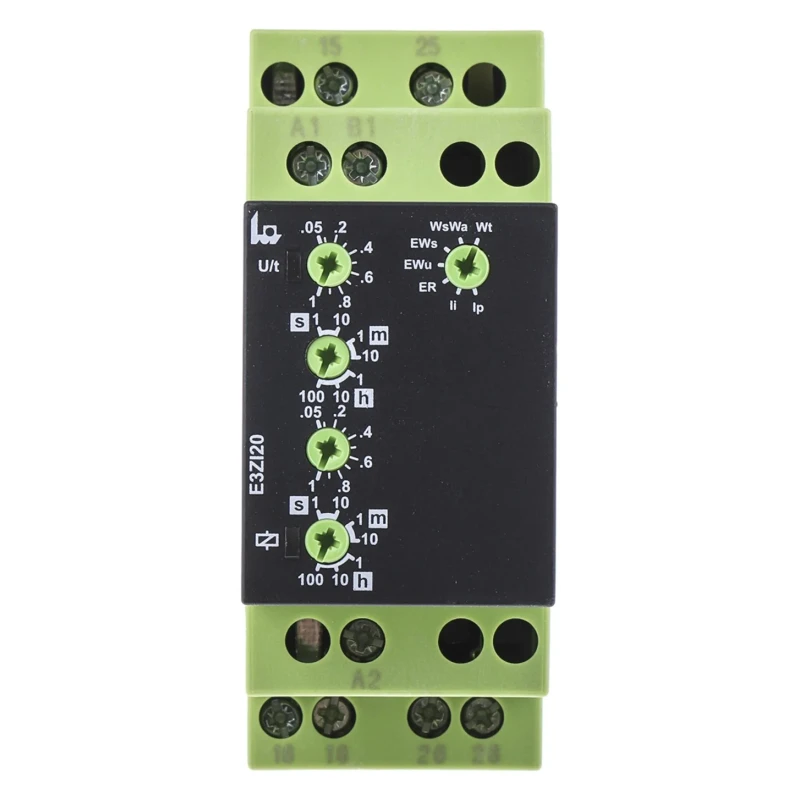 Tele Multifunction DIN Rail Timer Relay, 2-Contact DPDT, 12-240 V AC/DC, 0.05 s to 100 h Time Range E3ZI20