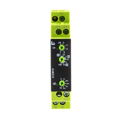 Tele Multifunction DIN Rail Timer Relay 1-Contact SPDT, 12-240 V AC/DC, 0.05 s to 100 h Timing Range E1ZM10