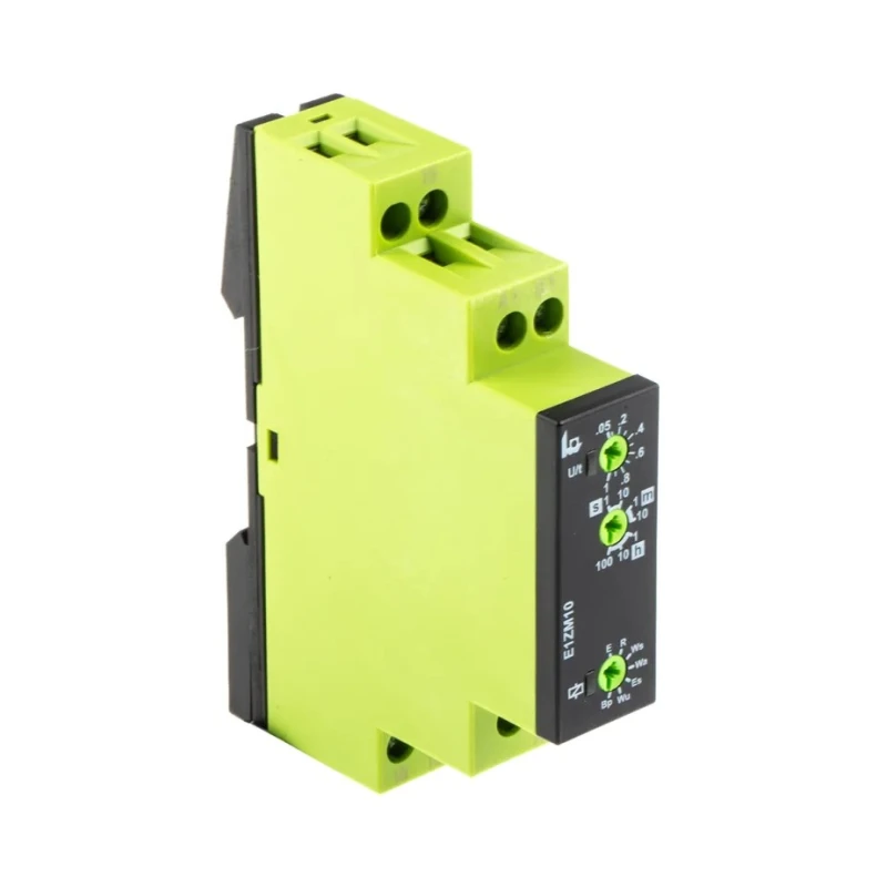 Tele Multifunction DIN Rail Timer Relay 1-Contact SPDT, 12-240 V AC/DC, 0.05 s to 100 h Timing Range E1ZM10