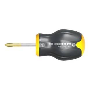 Facom Stubby Screwdriver PH2 Tip, 35 mm Blade Length, 91 mm Overall Length ATP2X35