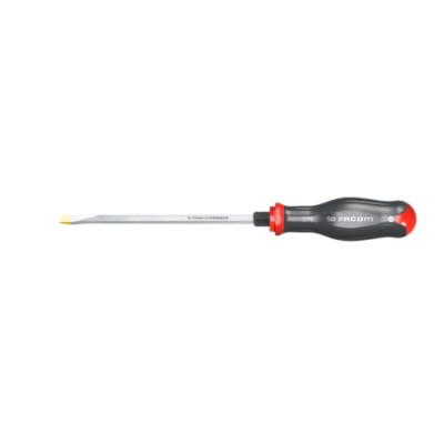 Facom Standard Insulated Slotted Screwdriver 14 mm Tip Width, 2.5 mm Tip Thickness, 250 mm Blade, 375 mm Overall ATWH14X250