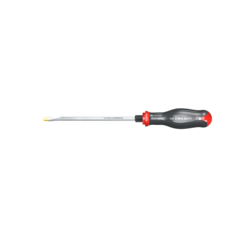 Facom Standard Insulated Slotted Screwdriver 14 mm Tip Width, 2.5 mm Tip Thickness, 250 mm Blade, 375 mm Overall ATWH14X250